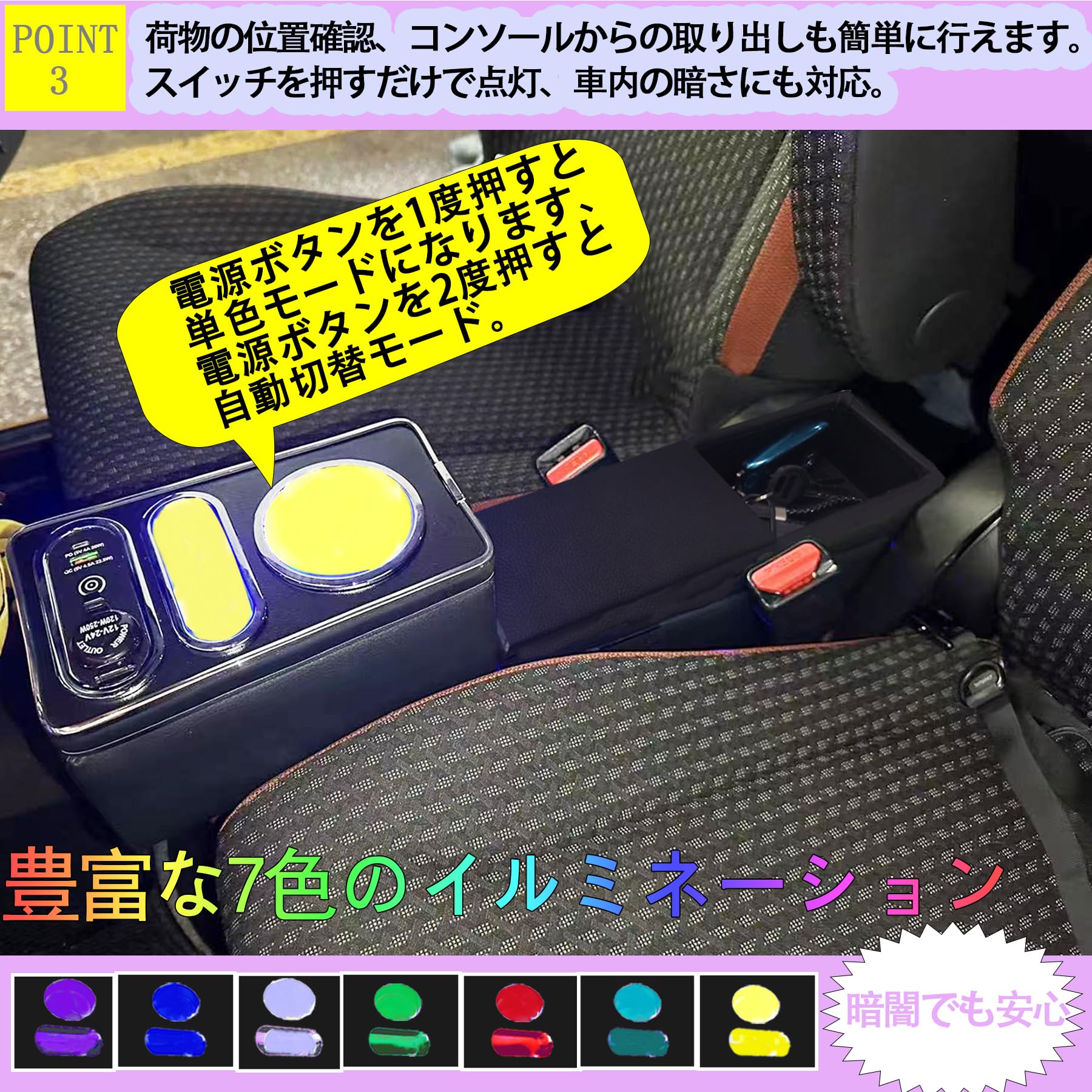 Amazon | Yoteta スズキ ハスラー適合 コンソールボックス MR52/MR92系 