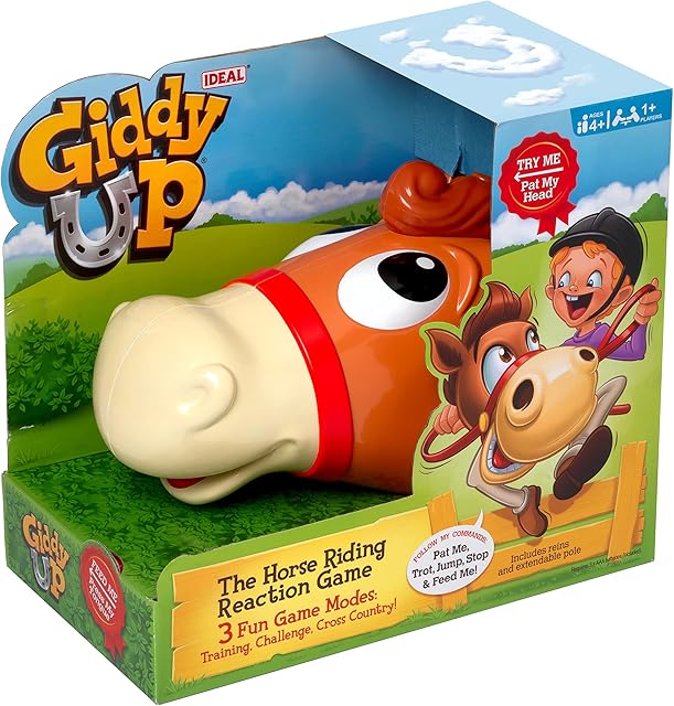 IDEAL | Giddy Up: The horse riding reaction game!| Kids Games | For 1+ Players | Ages 4+
