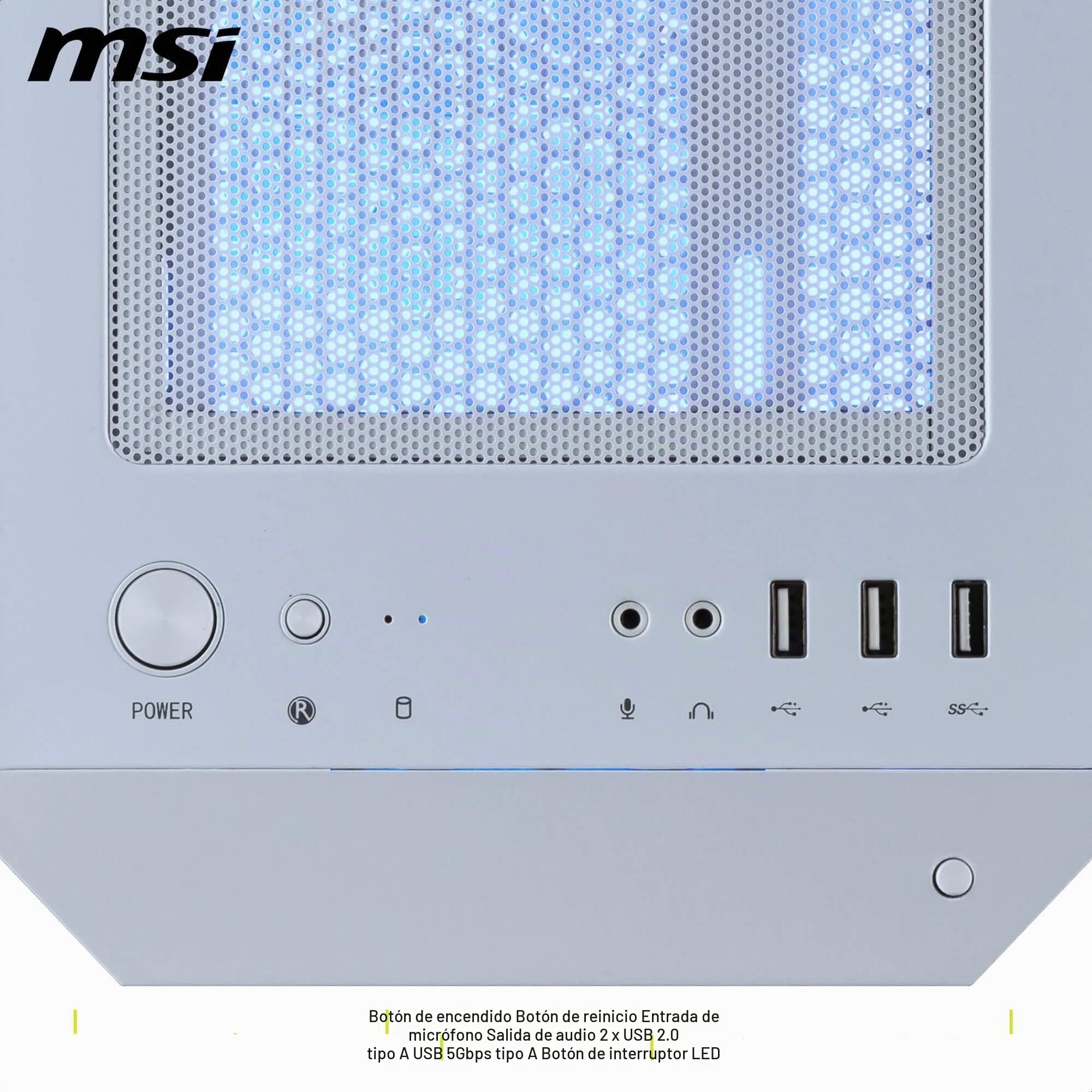 Case Per Pc Da Gaming - Msi - Mag Forge M100r - Mid Tower - Bianco