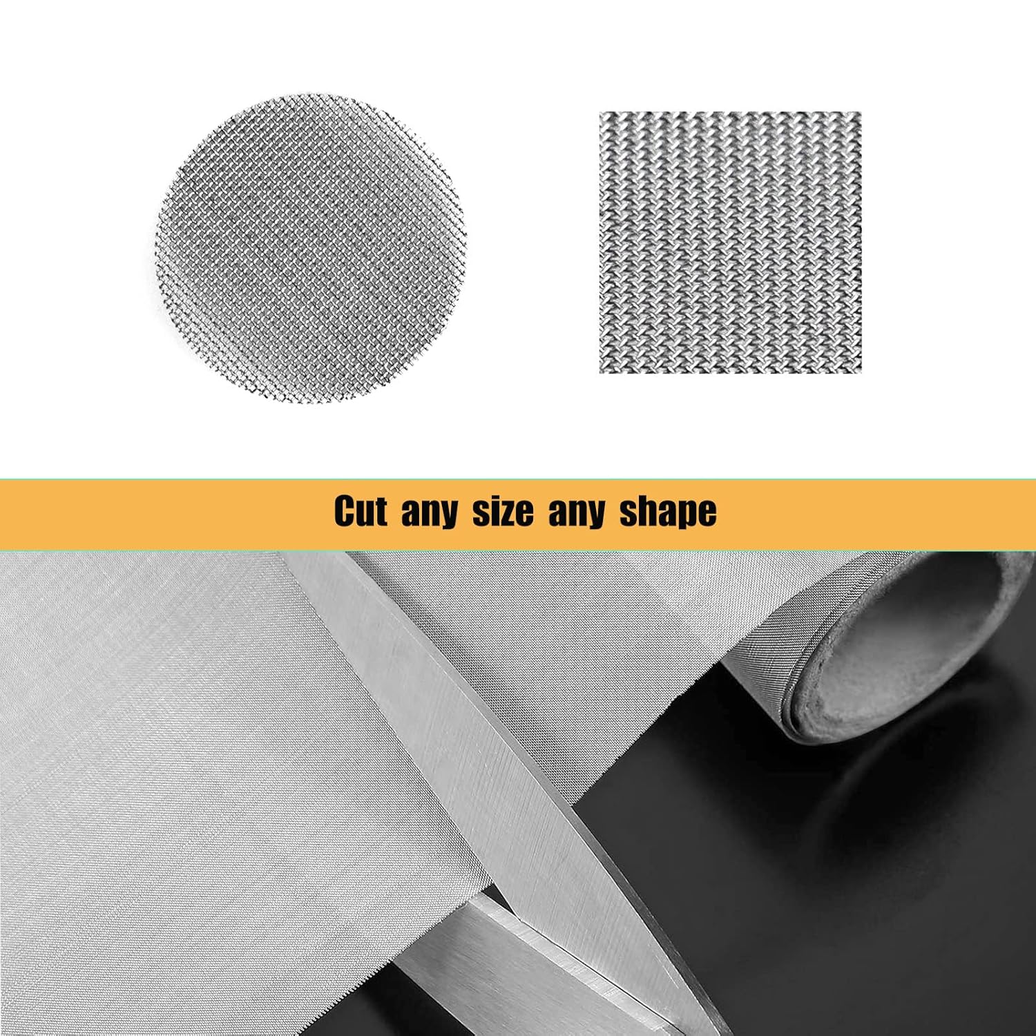 120 mesh Screen, 304 Stainless Steel mesh Screen, fine mesh Steel Woven mesh, Easy to Cut, Used for Sturdy Metal mesh in Filter Screens, Filter Fabrics, and DIY Projects (1, 120Mesh 30X400CM)
