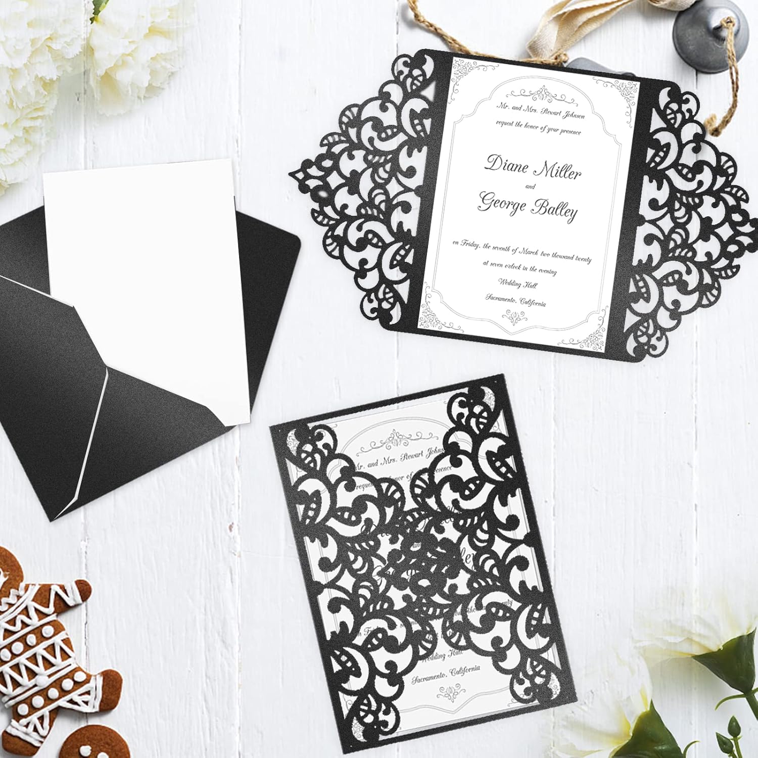 100 Sheets Black Shimmer Cardstock 8.5 x 11 Metallic Paper, Goefun 80lb Halloween Card Stock Letter Size Sheets for Invitations, Scrapbooking, Crafts, Graduations