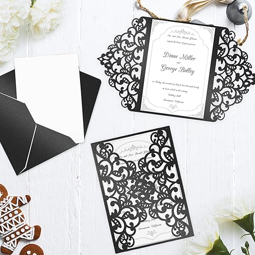 Vista 13 de 100 hojas de cartulina dorada brillante de 8.5 x 11 pulgadas, papel metálico Goefun de 80 libras, papel perlado para invitaciones, cumpleaños, azul