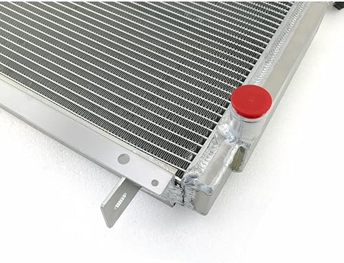 Miniatura 6 de Radiador de aluminio para Jeep Cherokee Comanche Wagoneer 2.5 2.8L, radiador de núcleo de 4 filas 1984-1997