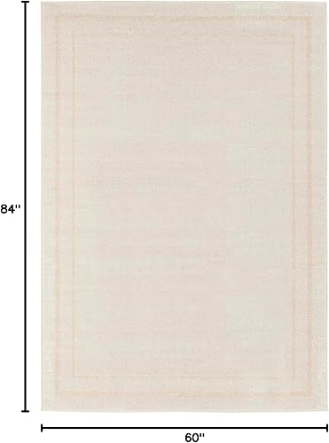 Vista 257 de Nourison Home Essentials - Alfombra contemporánea de 5 x 7 pies, color marfil/negro