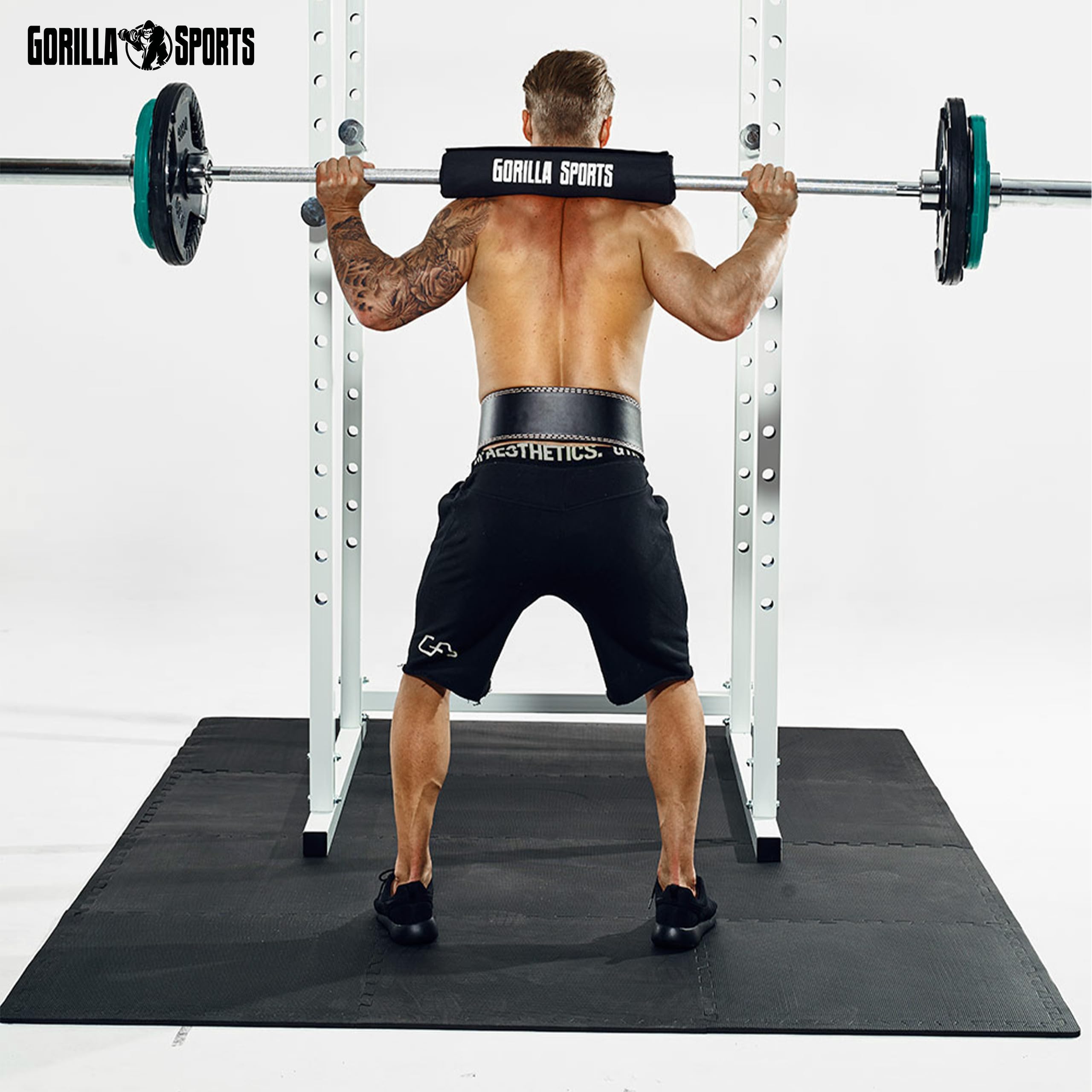 Gorilla Sports Protection Tapis Kit 6 Tapis 12 Embouts Puzzle Sol Fitness