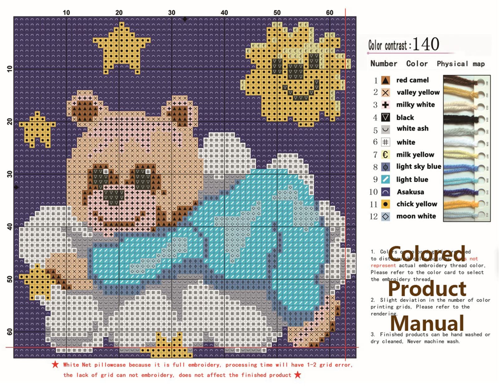 VIONNPPT Sierkussen Knoopkussen Knoopset Knooppakket om zelf te knopen kussen voor kinderen, volwassenen of beginners, slaphaak kits bloemen en vogels 40 cm x 40 cm