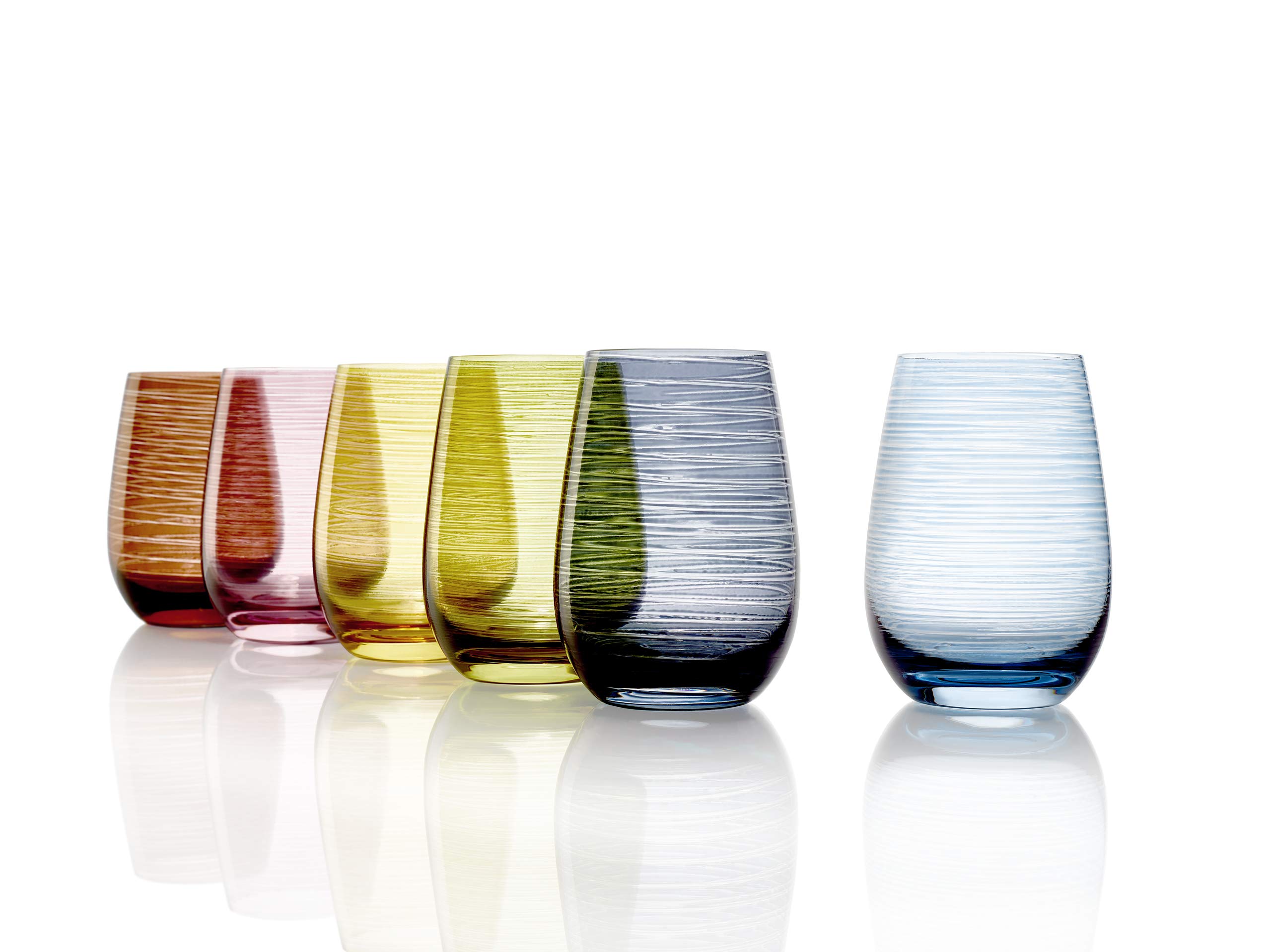 Stölzle Lausitz Twister Waterglazen Amber – Set van 6 Glazen 465 ml – Kristallen Drinkglazen voor Water, Sap en Cocktails – Vaatwasserbestendig en Schokbestendig – Gemaakt in Duitsland Stölzle Lausitz Twister Waterglazen Amber – Set van 6 Glazen 465 ml – Kristallen Drinkglazen voor Water, Sap en Cocktails – Vaatwasserbestendig en Schokbestendig – Gemaakt in Duitsland