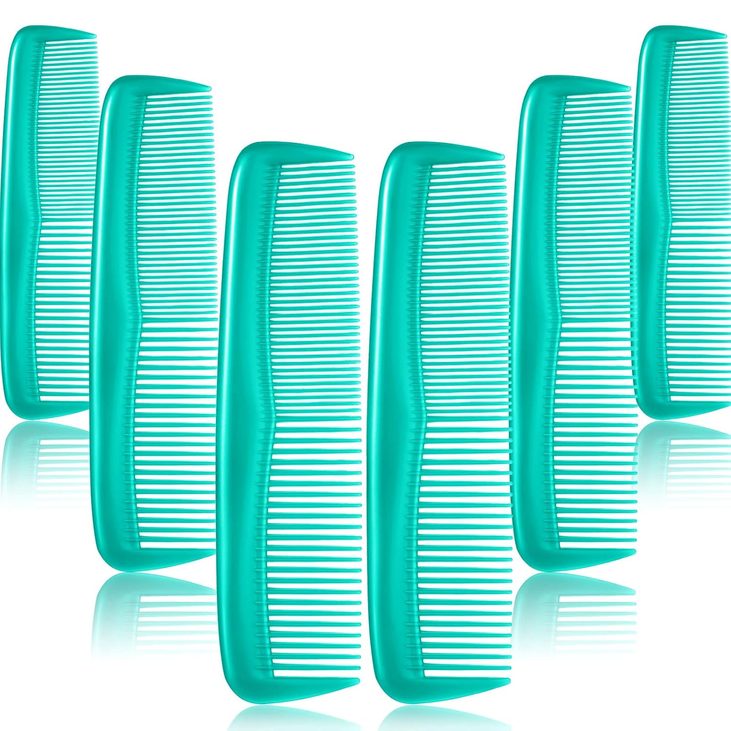 Leinuosen Juego de 12 peines para el cabello, peine de plástico con bolsillo para dientes finos para mujeres y hombres, Peines para Cabello (azul