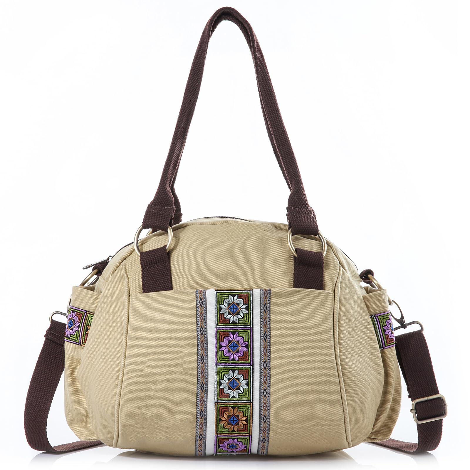 Women Canvas Top-Handle Handbag, Vintage Heavy-duty Crossbody Bag Tote Handbag