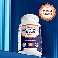 Vista 5 de Vitamatic Suplemento de sulfato de glucosamina, 1500 mg, 120 porciones, 240 cápsulas