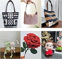 Vista 6 de 100% Algodón Hilo de Ganchillo para Bolsa de 2 mm 170 m Cuerda de Macramé de 2 mm Hilo de Crochet Cuerda de Macramé Regalo para Tejedor (Azul Verde)