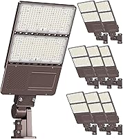 Vista 20 de Luz LED de estacionamiento de 200 W con fotocélula UL DLC Listado 30000LM comercial LED Shoebox Pole Lights Brazo Mount Luces de inundación