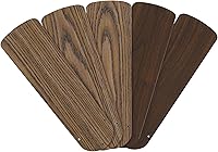 Westinghouse 42-Inch Reversible White/Bleached Oak Replacement Ceiling Fan Blades - 5-Pack for Easy Balance Restoration