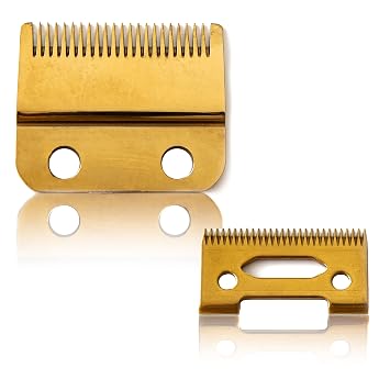 Fagaci Mastery Clipper Replacement Blades Gold, 440C Steel Sharp Out Box