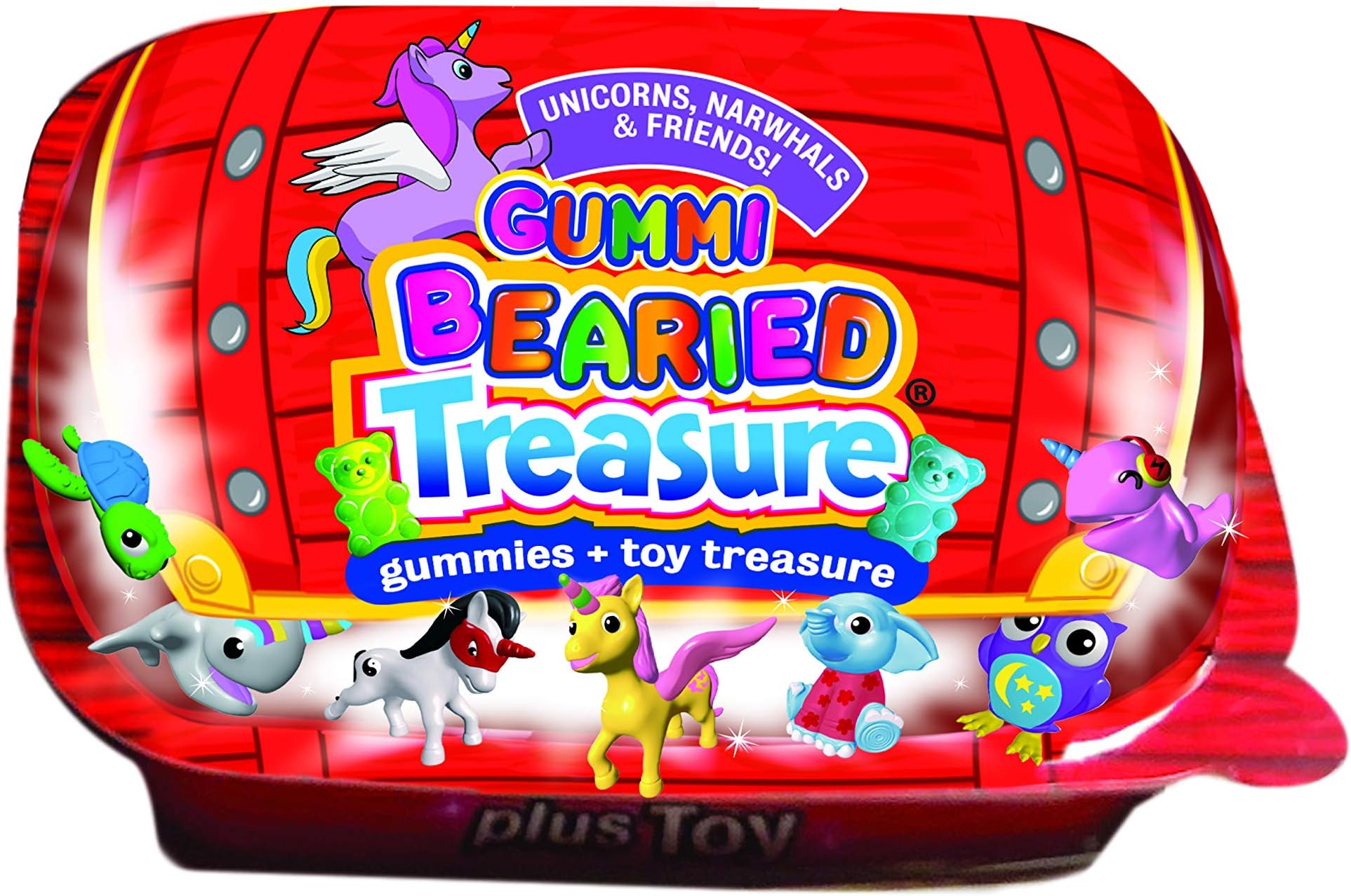 Bearied Treasure Gummies + Unicorns & Narwhals Toy Surprise | Tray of 10