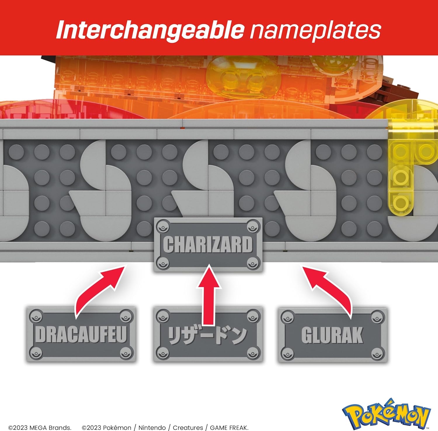 MEGA Pokémon Building Toys Set Motion Charizard with 1664 Pieces and Wing Movement, for Adult Collectors