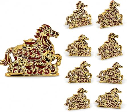 10 Pcs Chinese New Year Horse Charms for Jewelry Making DIY Pendants | Traditional Zodiac Charms for Jewelry Making, Lunar New Year Crafts, Hanging Ornaments, Accessories Projects