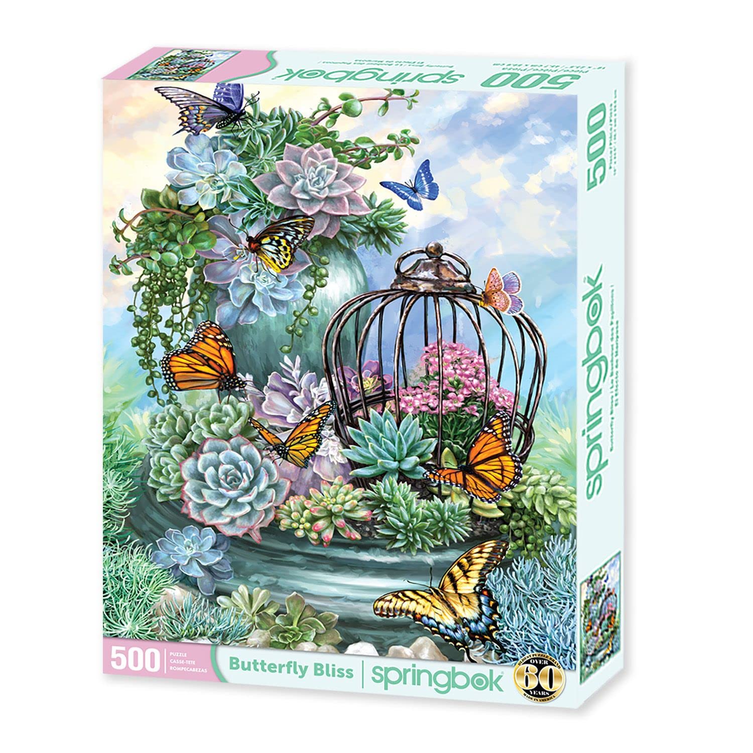 Amazon.com: Springbok's 500 Piece Jigsaw Puzzle Butterfly Bliss