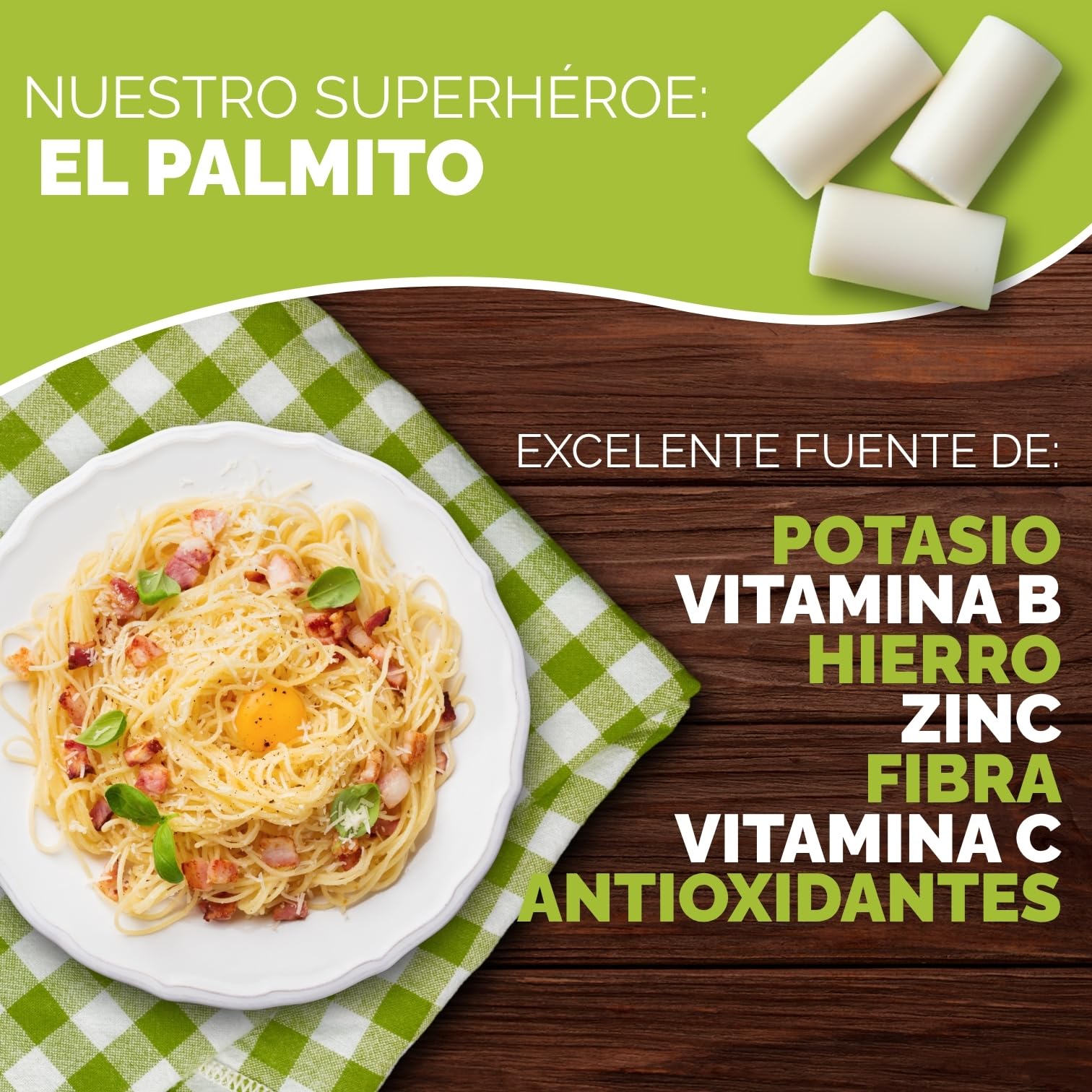 PALMINI Angel Hair – Spahetti – Palmito – Bajo en calorías – Bajo en carbohidratos – Keto - Vegano – Libre de OGM – Libre de Gluten – Sin azúcar – 338g | (Pack de 3 unidades) — view 8