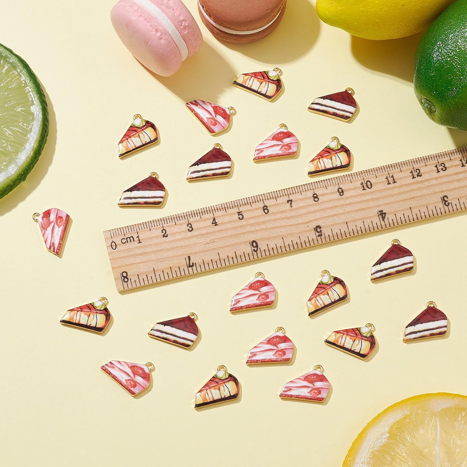 KitBeads 30pcs Enamel Cake Charms for Jewelry Making - Cartoon Afternoon Tea Dessert Mixed Colors Sweet Food Bulk - Image 3