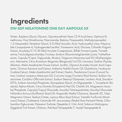 Miniatura 9 de Easydew DW-EGF - Ampolla melatonante  Suero hidratante con niacinamida y glutatión para parches irregulares y puntos visibles  Ampolla de día y