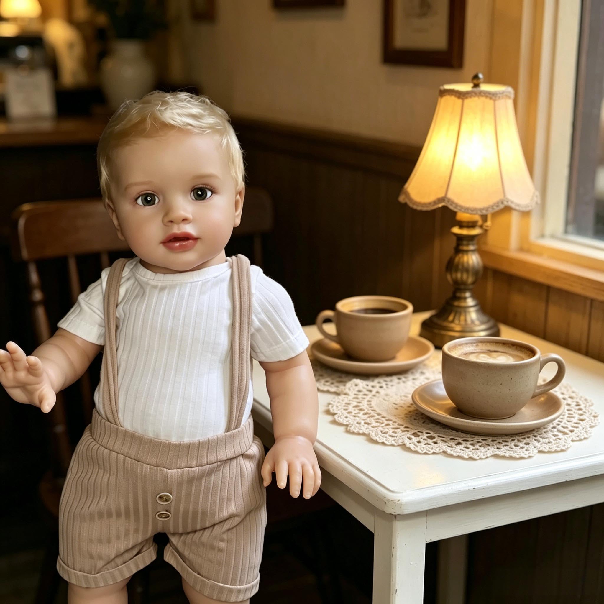 ROSHUAN 26 Inch Reborn Baby Dolls Large Size Realistic Reborn Toddler Dolls Blonde Boy Pippa Silicone Babies Lifelike Baby Doll That Look Real Size Toddler Doll For Children โ image 1