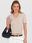 ANRABESS Womens Short Sleeve Sweaters Cropped V Neck Business Casual Lightweight Sweater Tops Summer Spring Clothes 2026