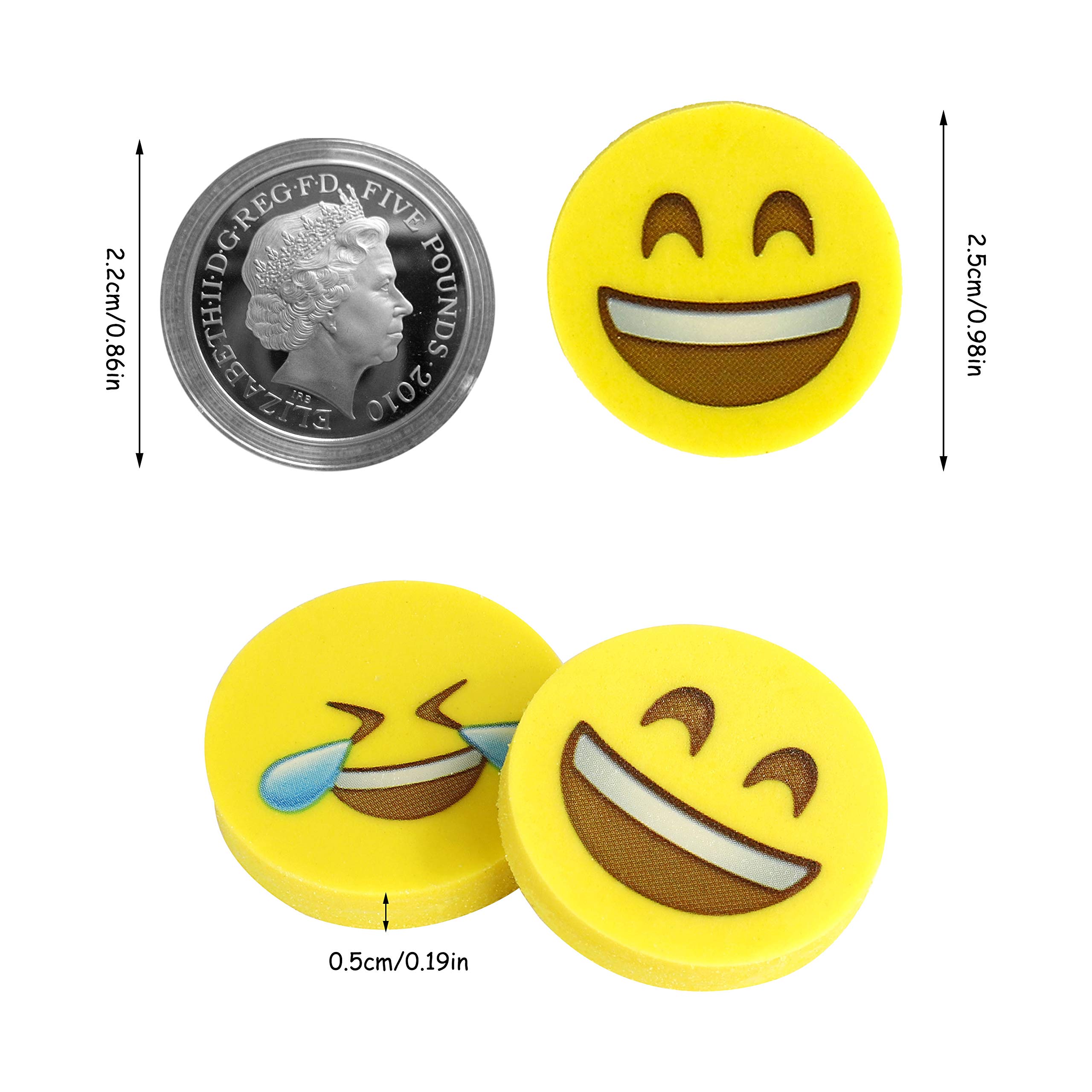 36 Gommes Emoji Trop Mignonnes Pour Enfants - Cadeau D'anniversaire, Noël Ou Fête - Expressions Aléatoires Et Fun !