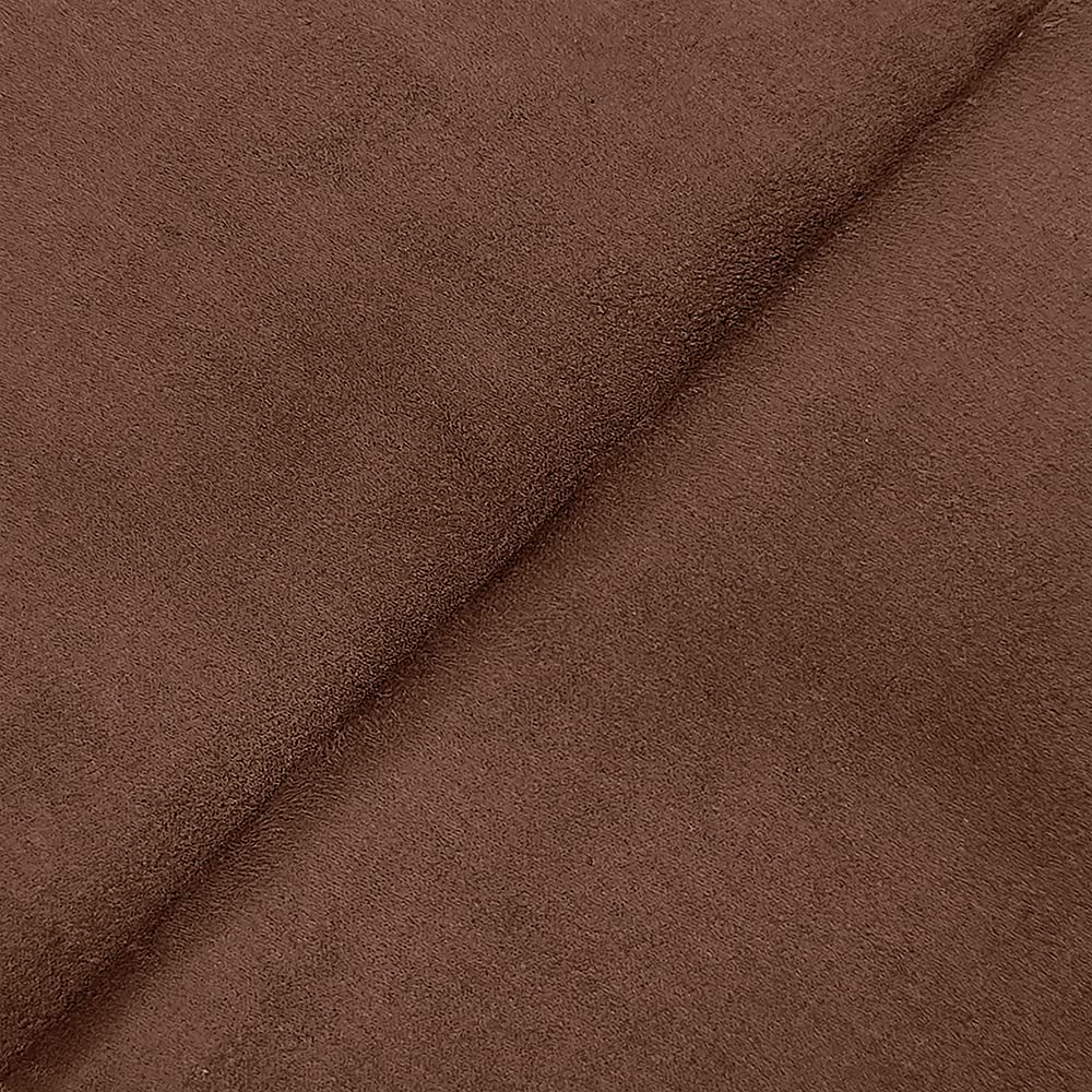 DESHOME Alessia 5 mètres - Tissu au mètre d'ameublement effet suède Microfibre suédine hydrofuge pour canapés, chaise, coussins, accessoires Brun terre foncé