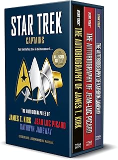 Star Trek Captains - The Autobiographies: Boxed set with slipcase and character portrait art of Kirk, Picard and Janeway autobiographies