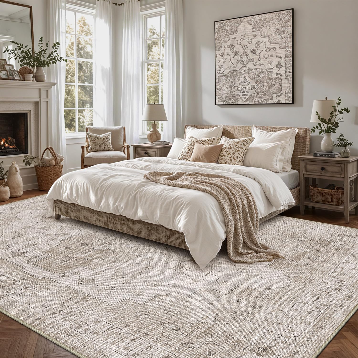 Amazon.com: LUMI 8x12 Washable Area Rug for Living Room, Ultra