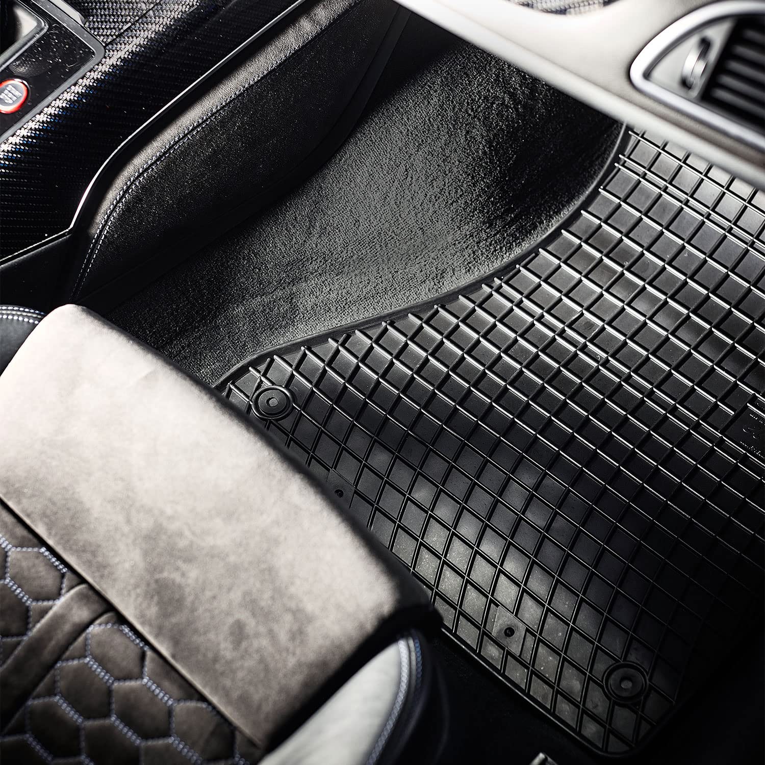 IMJ-Global Tappetini Auto Gomma elToro su Misura Compatibili con Fiat Doblo II 2010-2020 1° fila, Set Completo di Tappeti Auto per Migliorare Look e Sportività, Tappetino Premium in TPE Durevole