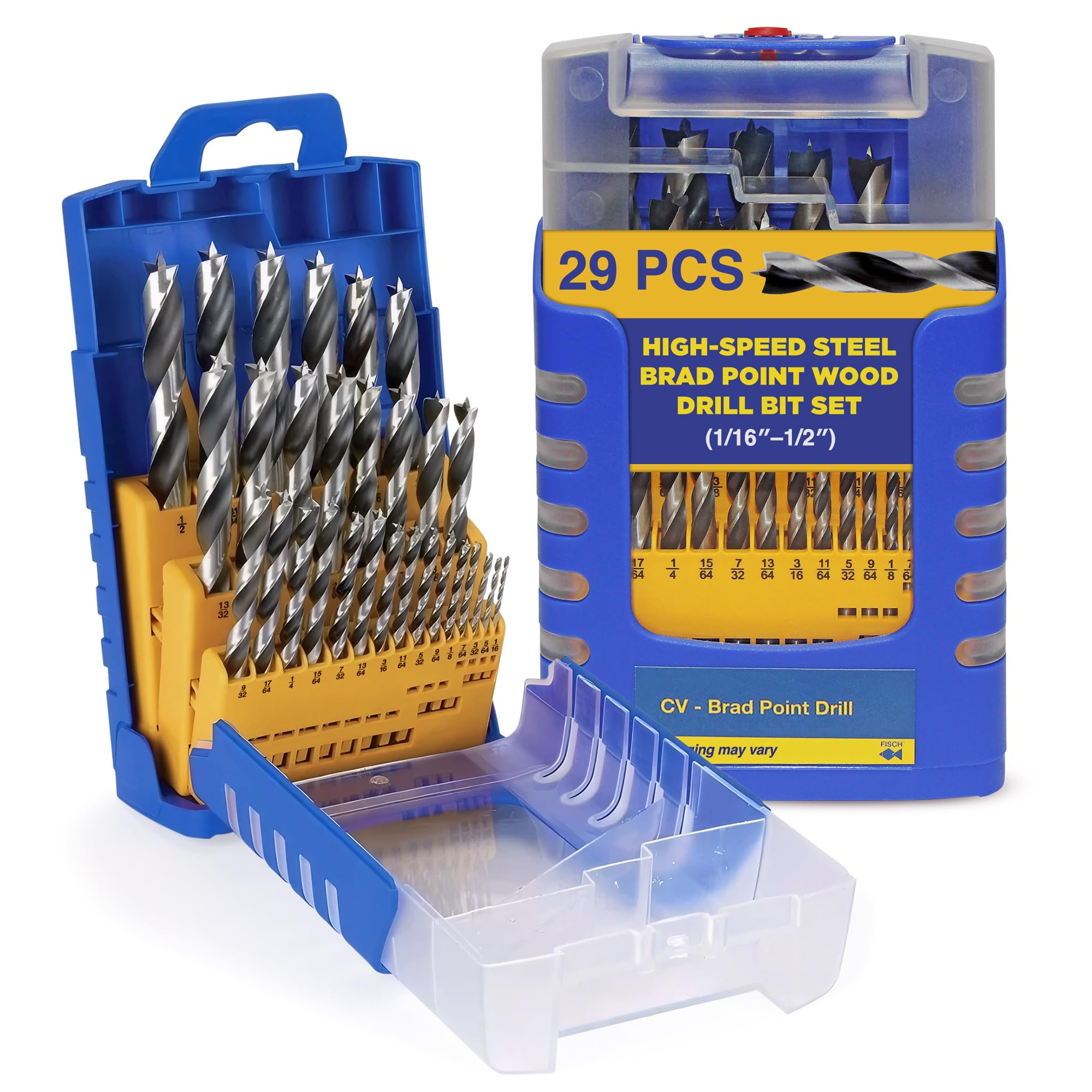 Fisch-Tools 013G0029K01 - Caja de brocas en espiral para madera