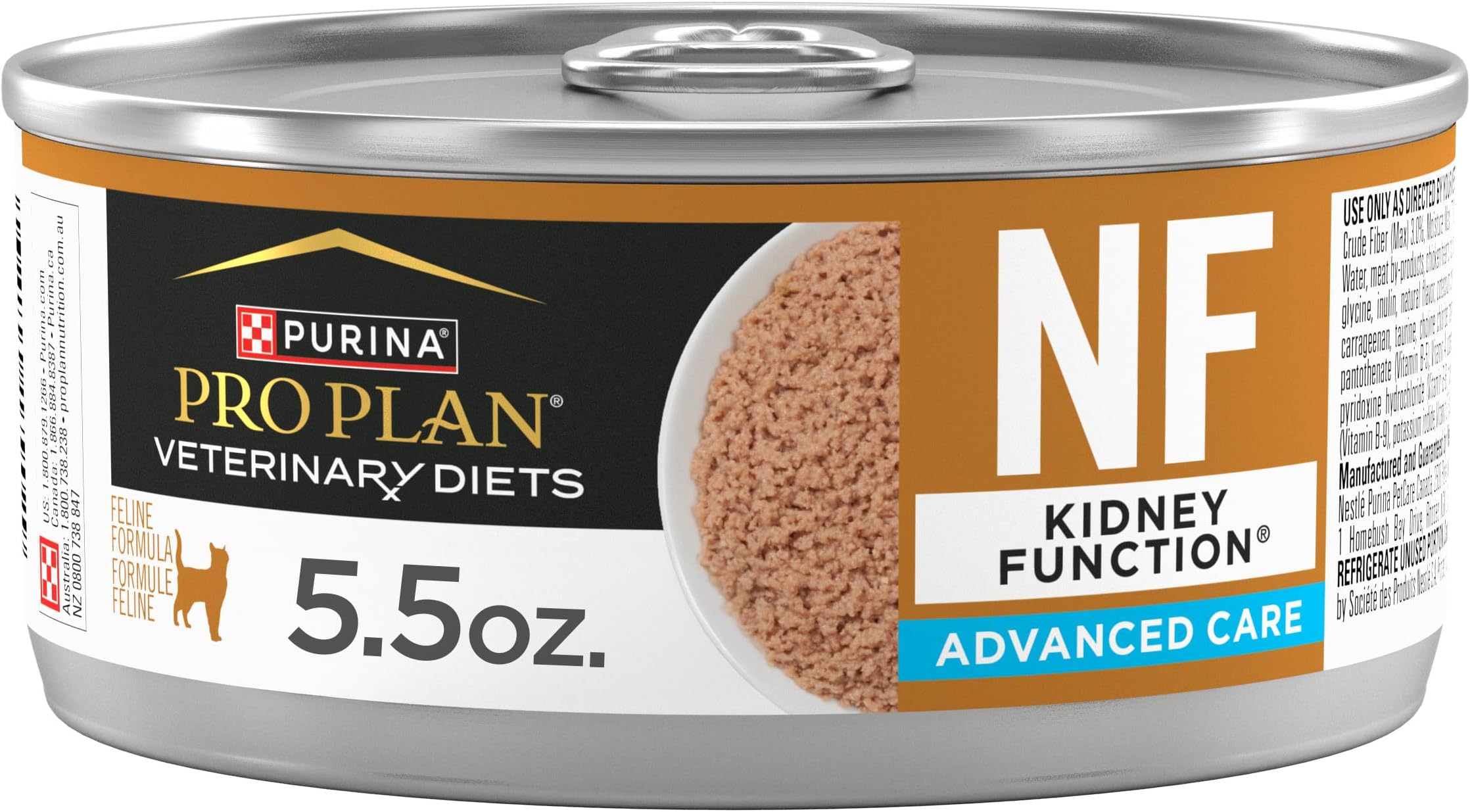 Pro Plan Veterinary Diets Purina NF Kidney Function Advanced Care Feline Formula Adult Wet Cat Food Pate - (Pack of 24) 5.5 oz. Cans