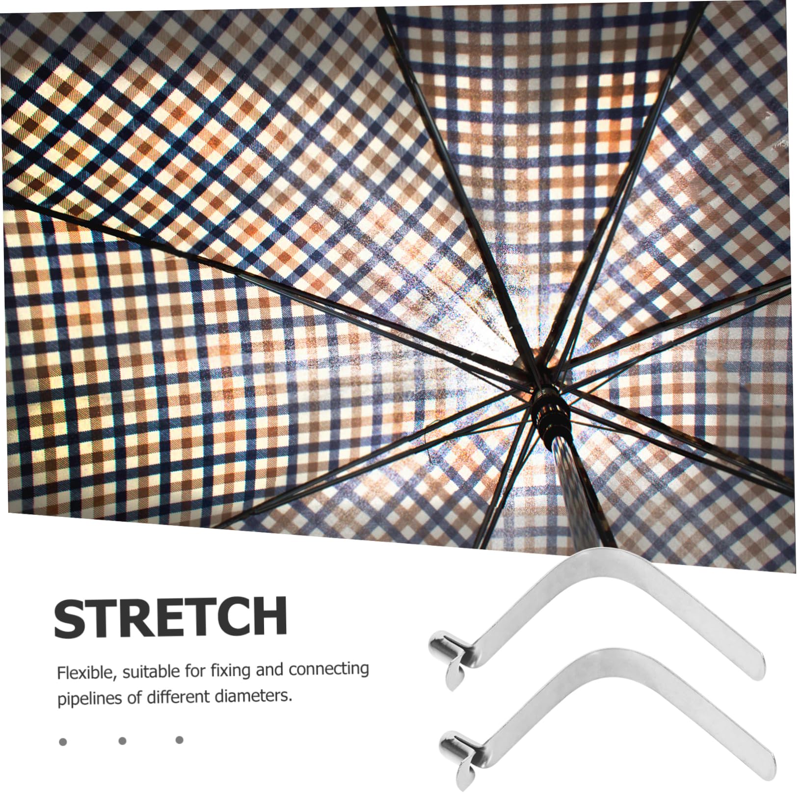 Mipcase 1set Shrapnel Buckle Tent Clip Spring Clip Snaps Snap Clip Locking Tube Pin Umbrella Accessories Umbrella Repair Silver Nickel Plated 10pcs