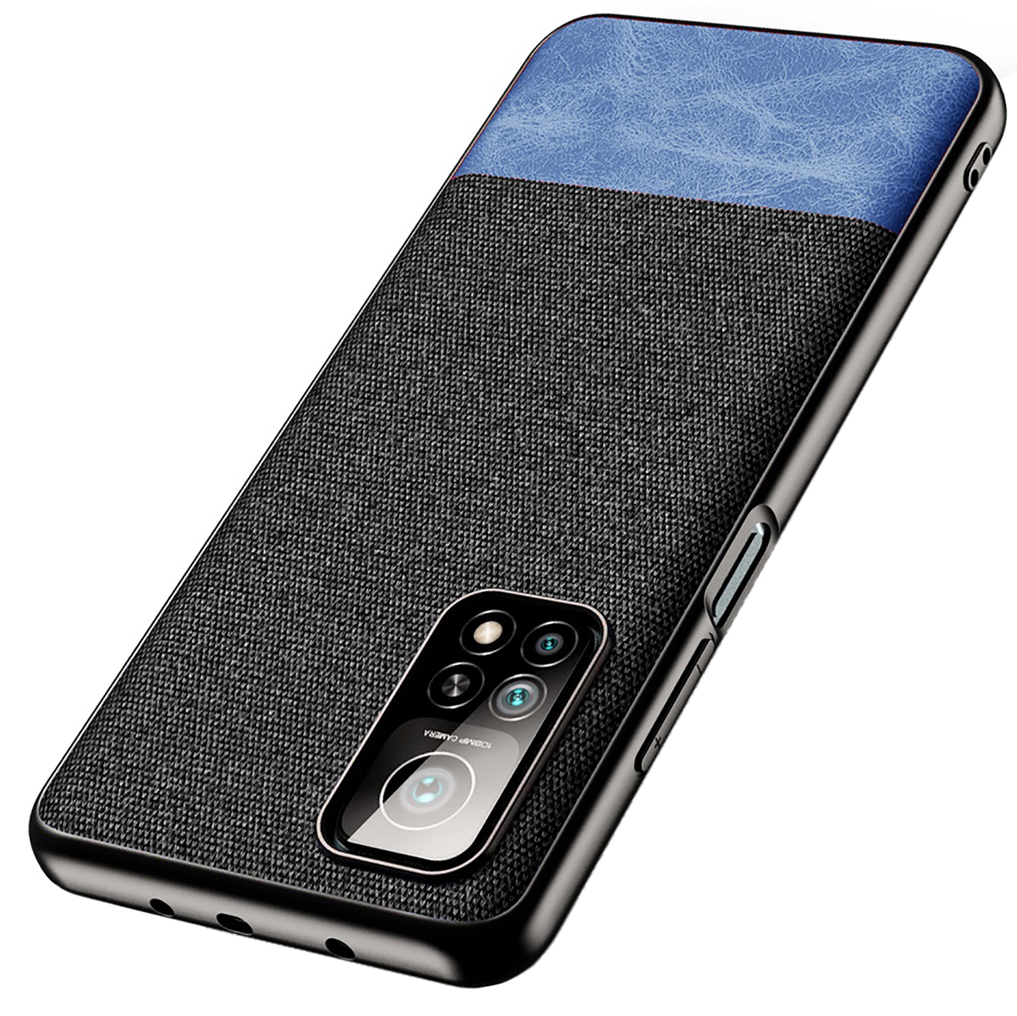 Kapa Soft Fabric & Leather Hybrid Protective Case Cover for Xiaomi Mi 10T / 10T Pro (Black,Blue) (B091HY67DQ) Amazon Price History, Amazon Price Tracker