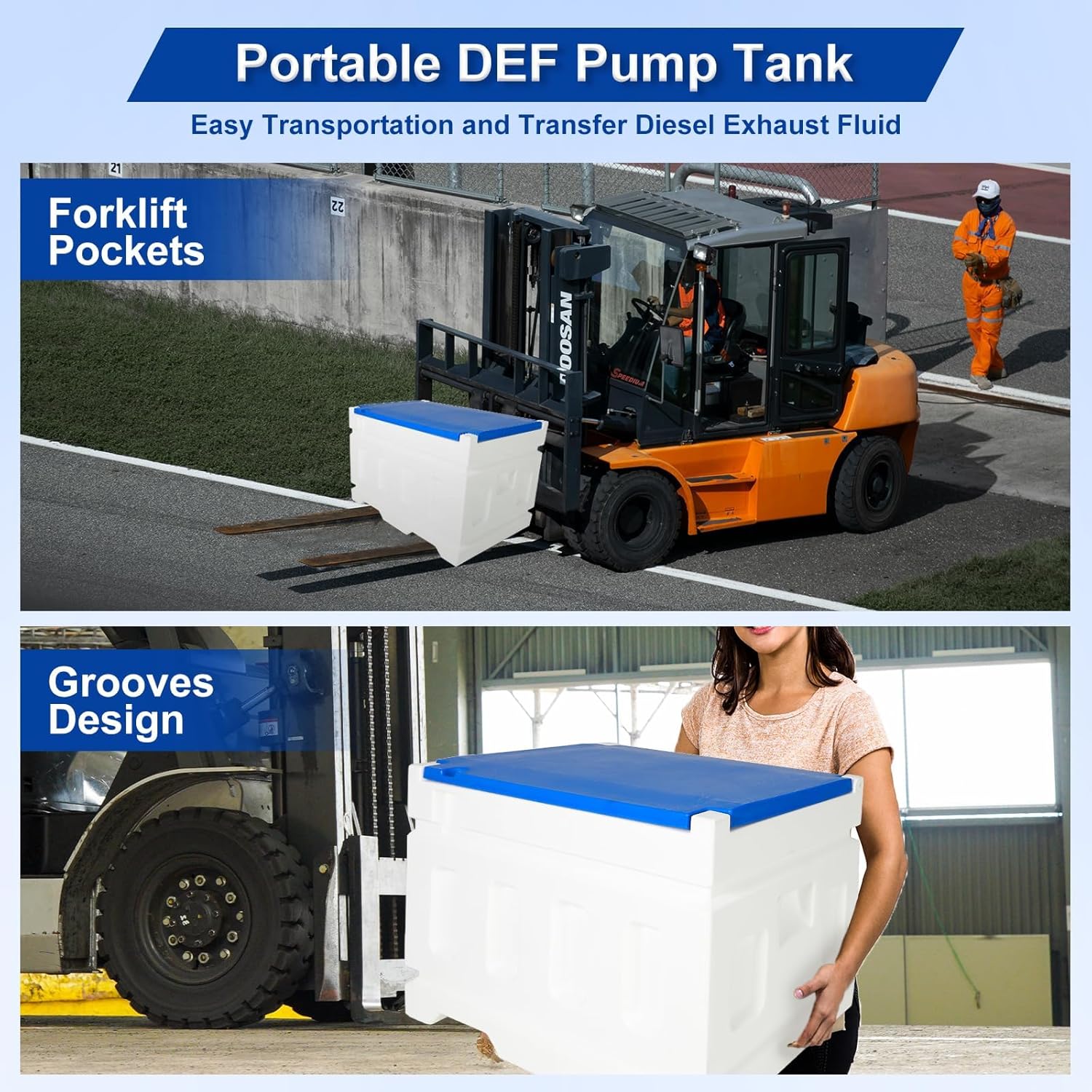 12V 10GPM DEF Transfer Pump Kit with 48 Gallon Caddy Tank, Nozzle & Hose, Chemical Electric Diaphragm Irrigation Industrial Pump for Diesel Exhaust Fluid DEF Urea Liquid