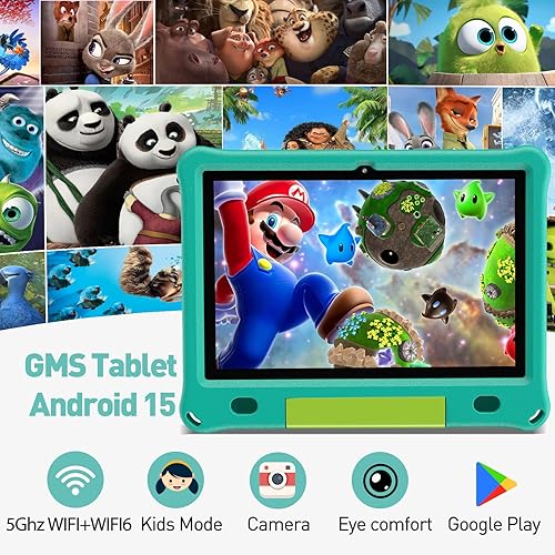 Miniatura 3 de PRITOM RITOM Tablet Android 15, totalmente nueva tableta de 10 pulgadas para niños, control parental, 64 GB+1 TB tabletas expandibles para niños,