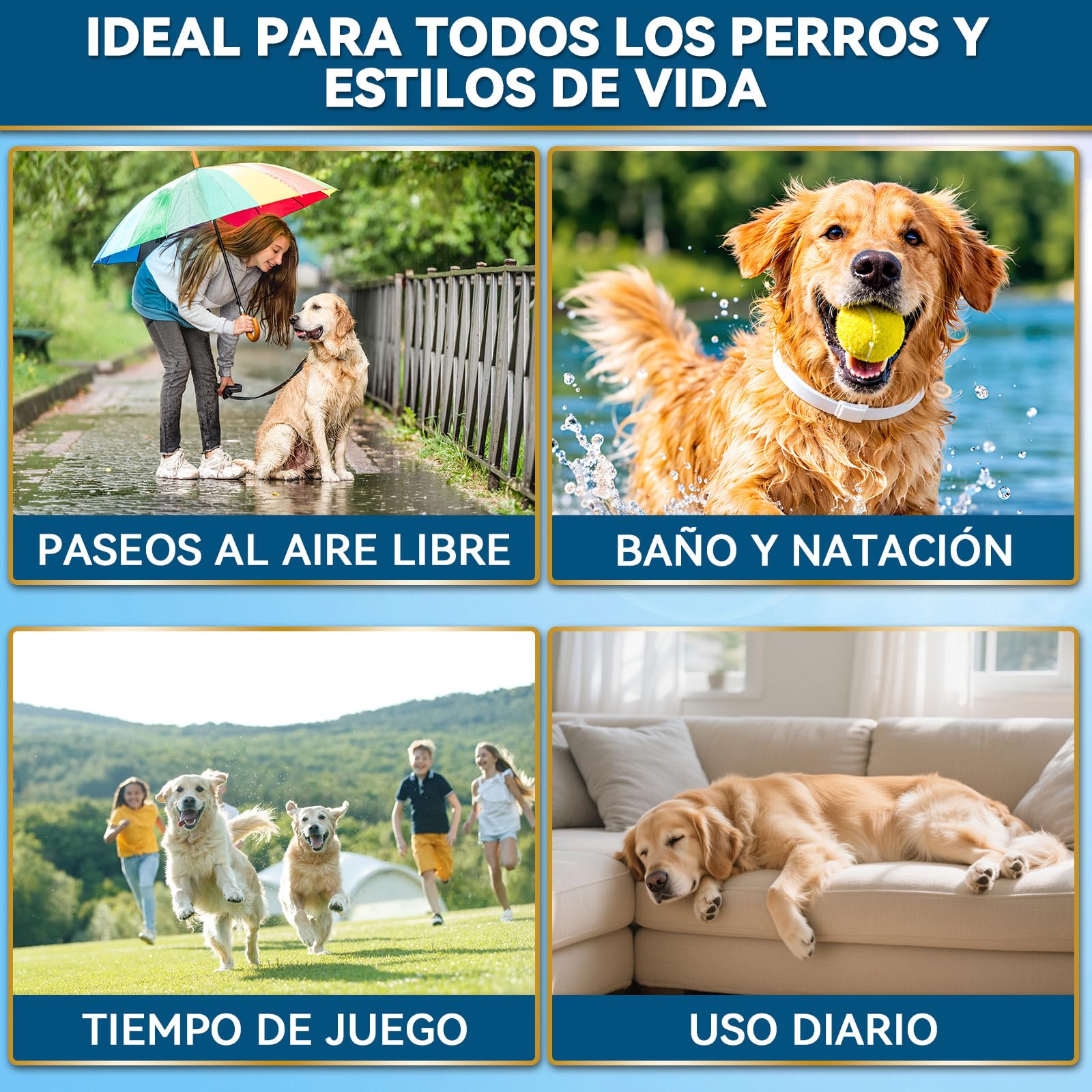 Halldeli Collar Antiparasitario para Perros 65 cm – Protección contra Pulgas, Garrapatas e Insectos hasta 12 Meses – para Perros de Todos los tamaños – Impermeable y Ajustable — view 5