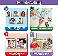 Vista 3 de hand2mind Express Your Feelings Memory Match Game, Emotion Cards, Matching Game, Emotional Intelligence for Kids, Play Therapy Games for Kids