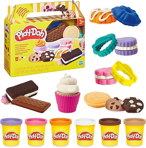 PLAY-DOH Little Bakery - Juego de juguetes de cocina, juego de dulces, artes y manualidades para niños a partir de 3 años