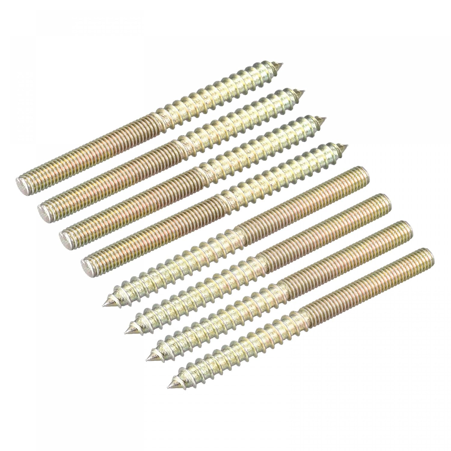 uxcell M6x80mm Hanger Bolts, 8pcs Double Ended Thread Dowel