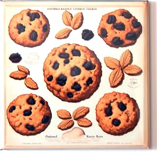 Oatmeal Raisin Cookies Fridge Magnet (Style B) (2 x 2 inches)