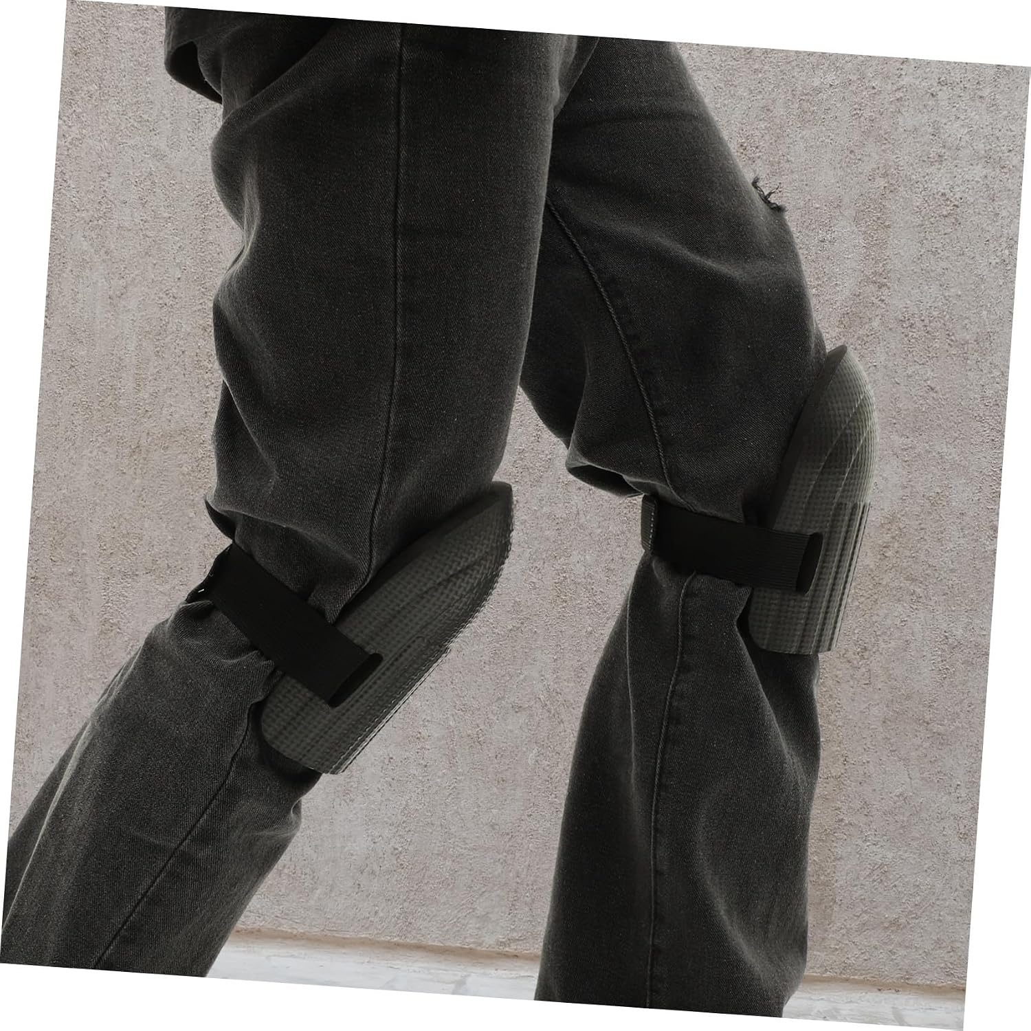 Wear-resistant Work Trousers Knee Pads with Built-in Soft Protection, Lightweight Construction and Auto Repair Kneepads, 4 Pieces Black Set for Industrial and Gardening Safety