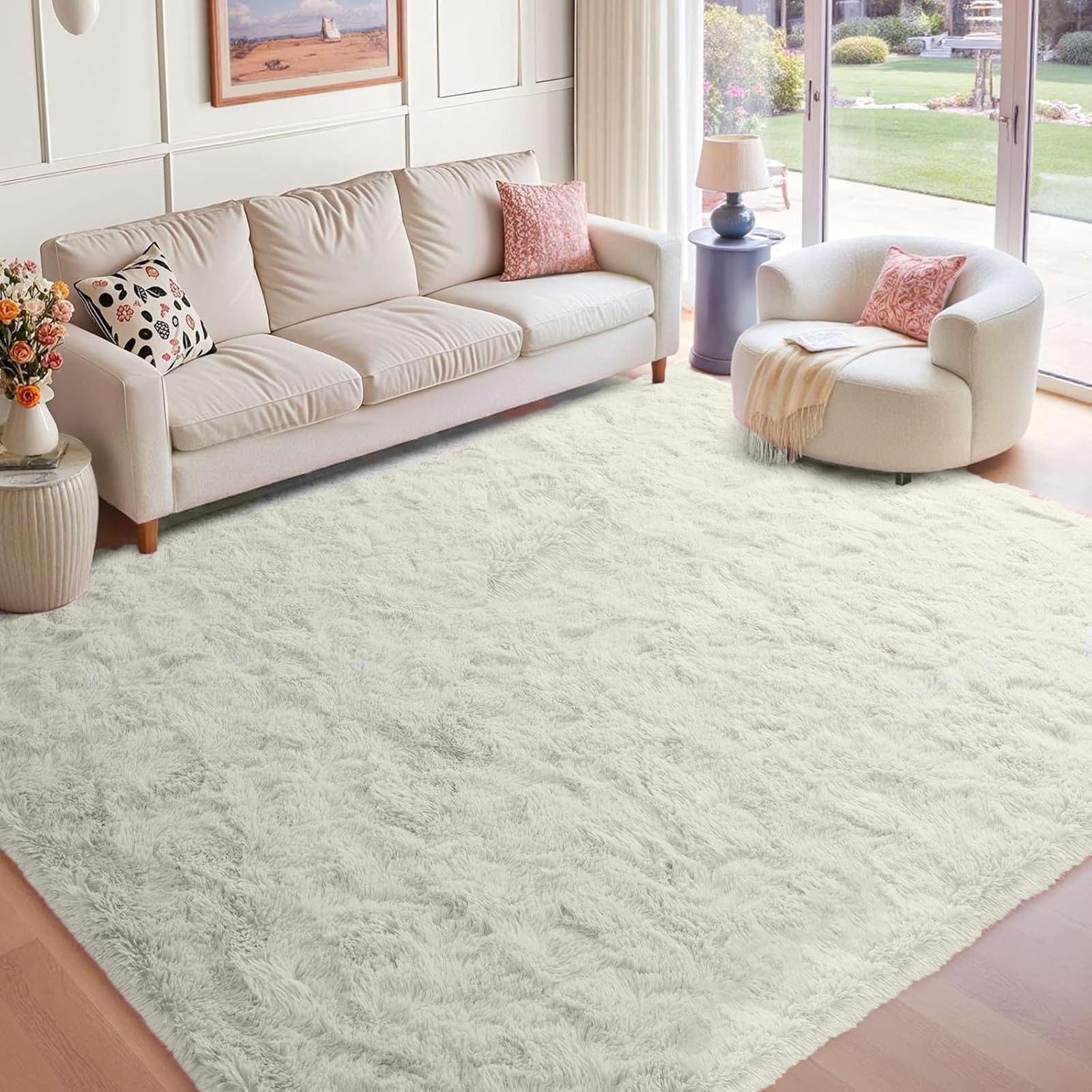 Tapis lavable antidérapant 140x160 cm doux et facile à entretenir