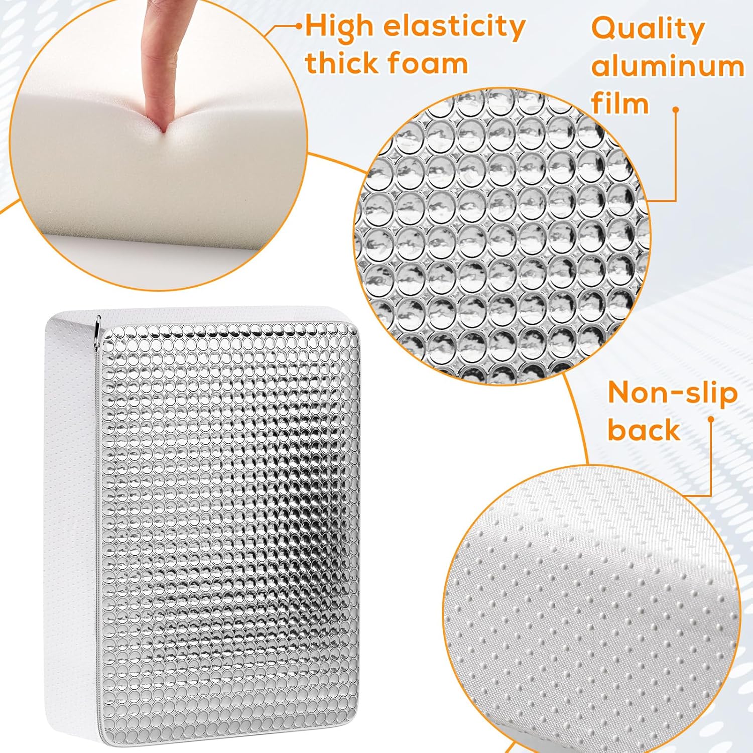 YUNVI RV Skylight Insulator 14x22x2.8,RV Vent Cover and Skylight Shade,Waterproof RV Vent Insulator Sunroof Pillow for Inside Camper Shower