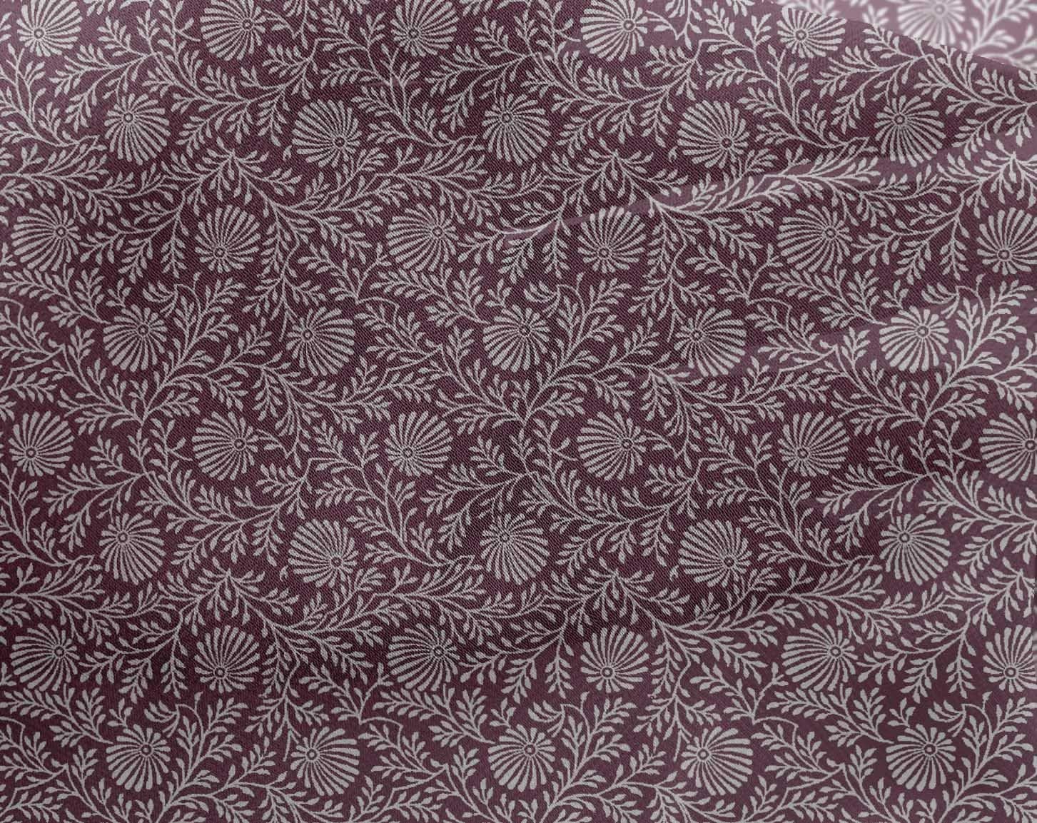 oneOone Georgette Viscose Fabric Leaves & Floral Artistic Printed Craft Fabric BTY 42 Inch Wide