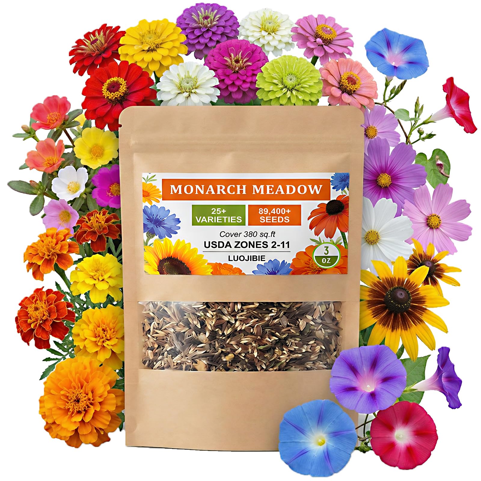 LUOJIBIE Wildflower Seeds Mix
