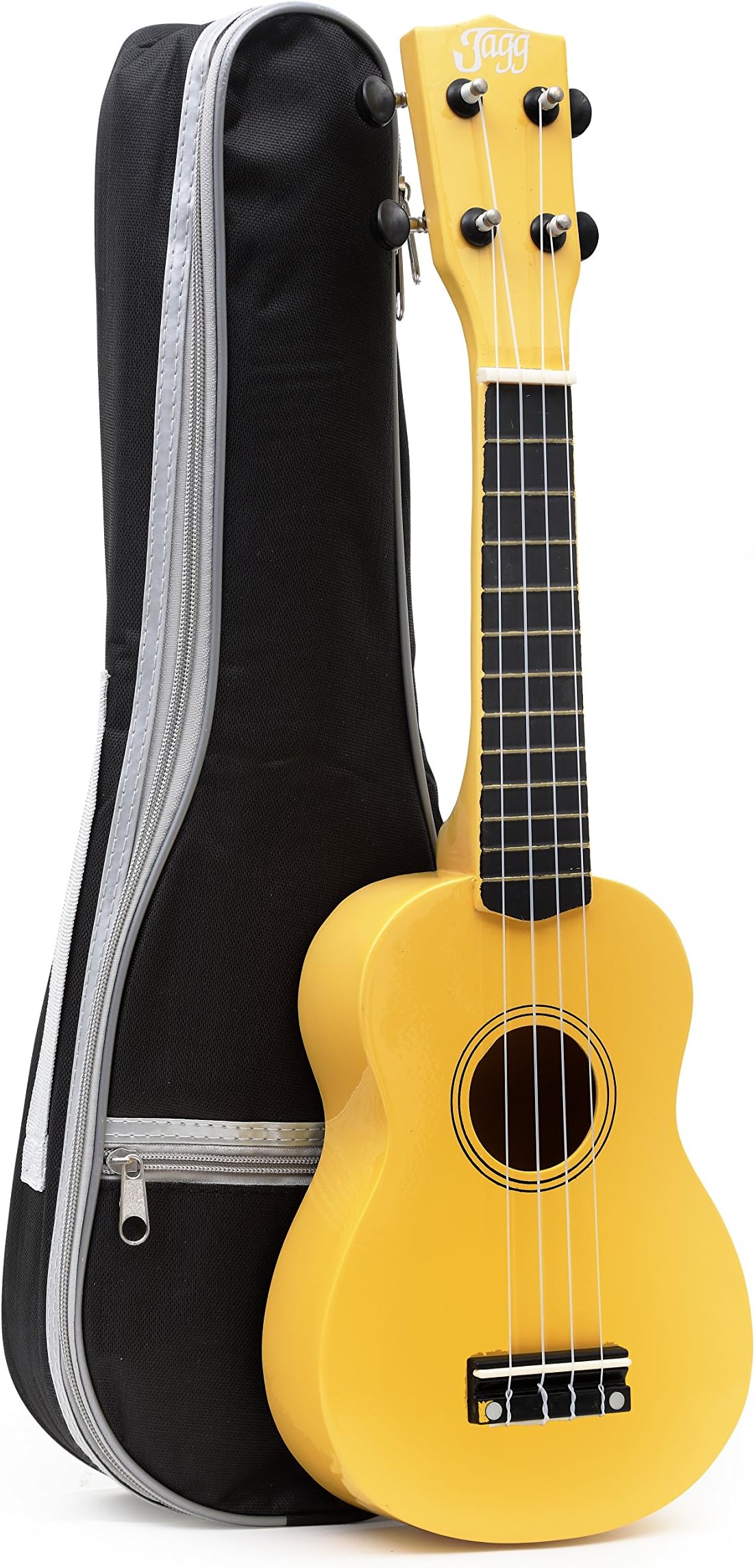 Jagg Traditional Soprano Ukulele with FREE Padded Bag (Yellow)