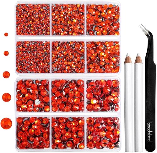 Miniatura 13 de 6736 diamantes de imitación termoadhesivos con parte trasera plana, diamantes de imitación rosa intenso para manualidades, ropa mezclados en 5 Rosa